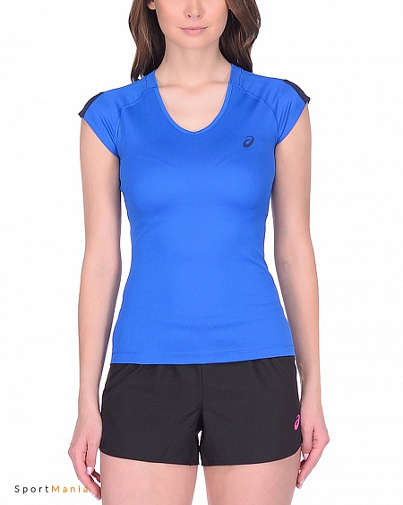 149129-0861 Футболка волейбольная Asics Ss tee indoor 2 синий, черный