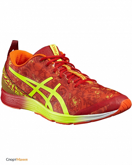 T628N-0907 Марафонки Asics Gel-Hyper Tri 2 красный, неоновый-желтый