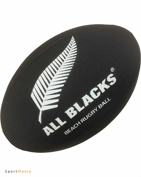 41433305 Мяч регбийный Gilbert Beach New Zealand черный, белый